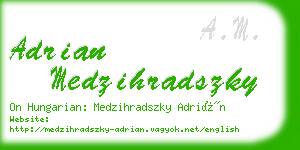 adrian medzihradszky business card